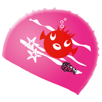 Silicone Swim Cap for Girls pink soft and stylis