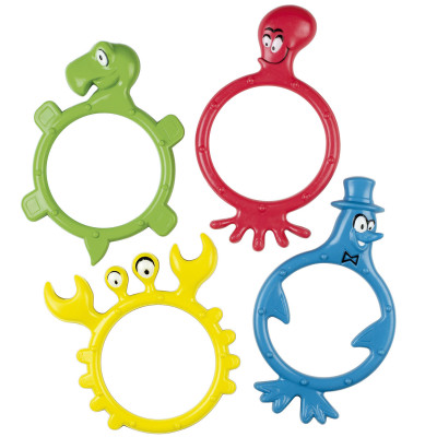 Tauchmeister Dive Ring Set 4 Piece Monster Themed Pool Rings